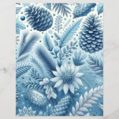 ブルーウィンタースクラップブック紙の夢 (裏面)