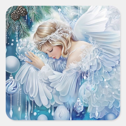 ブルーウィンターステッカー スクエアシール (正面)