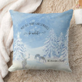 ブルーウィンタースノークリスマスはホワイトファミリー名 クッション (ブランケット)