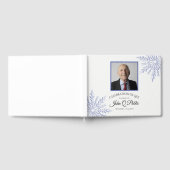 ブルーウィンタースノーフレークお祝い・オブ・ライフ ゲストブック (全面)