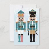 ブルーウィンタースノーフレークくるみ割り赤ちゃんシャワー サンキューカード (裏面)