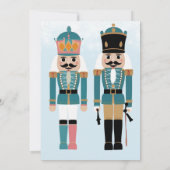 ブルーウィンタースノーフレークくるみ割り赤ちゃんシャワー 招待状 (裏面)