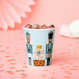 ブルーウィンタースノーフレークくるみ割り赤ちゃんシャワー 紙コップ