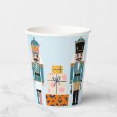 ブルーウィンタースノーフレークくるみ割り赤ちゃんシャワー 紙コップ (正面)