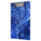 ブルーウィンタースノーフレークスクリスマス クリップボード (左)