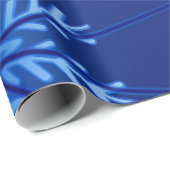 ブルーウィンタースノーフレークスクリスマス ラッピングペーパー (ロールコーナー)