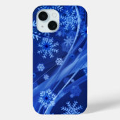 ブルーウィンタースノーフレークスクリスマス Case-Mate iPhoneケース (裏面)