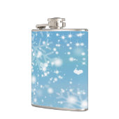 ブルーウィンタースノーフレークデザイン フラスク (左)