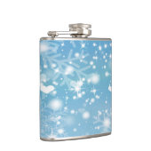 ブルーウィンタースノーフレークデザイン フラスク (右)