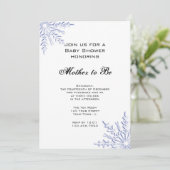 ブルーウィンタースノーフレーク赤ちゃんシャワー 招待状 (スタンド正面)