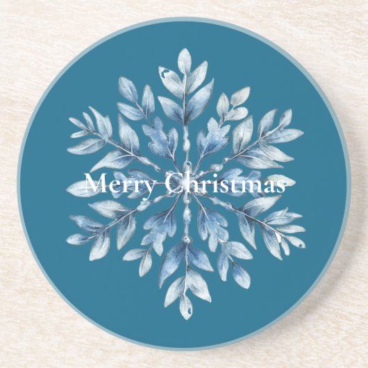 ブルーウィンタースノーフレーク コースター (正面)