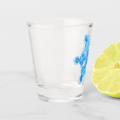 ブルーウィンタースノーフレーク ショットグラス (左)