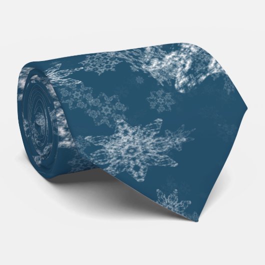 ブルーウィンタースノーフレーク ネクタイ (ロール)