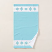ブルーウィンタースノーフレーク バスタオルセット (ハンドタオル)