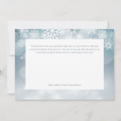 ブルーウィンタースノーモダン結婚ズ サンキューカード (裏面)