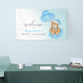 ブルーウィンタースリーピービーベビーシャワー歓迎サイン 横断幕 (トレードショー)