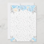 ブルーウィンターダークスキンプリンセス誕生日パーティー 招待状 (裏面)