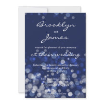 ブルーウィンターテーマの結婚式招待状《写真》ぼけ味