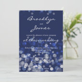 ブルーウィンターテーマの結婚式招待状《写真》ぼけ味 招待状 (スタンド正面)