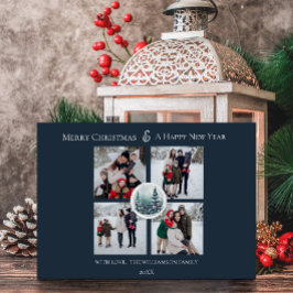 ブルーウィンターフォレストフローラフォトコラージュ シーズンカード