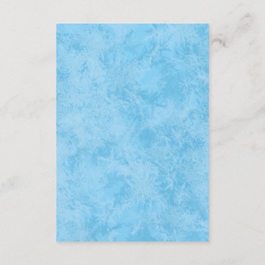 ブルーウィンターフロスト結婚のエンクロージャカード エンクロージャーカード (裏面)