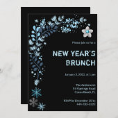 ブルーウィンターフローラ新年ブランチ 招待状 (正面/裏面)