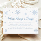 ブルーウィンターブライダルシャワーレシピ要求 エンクロージャーカード