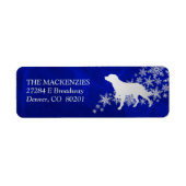 ブルーウィンターブリタニードッグ差出人住所 ラベル (正面)