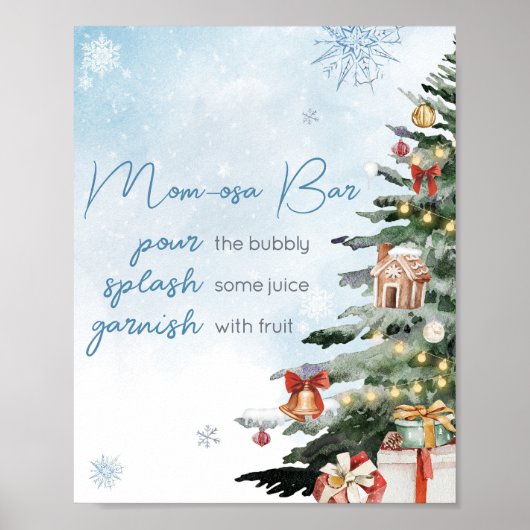 ブルーウィンターベビー外が寒い母オサバー ポスター (正面)