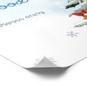 ブルーウィンターベビー外の冷たい食べ物 ポスター (角)