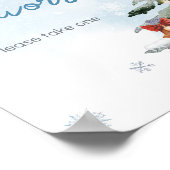 ブルーウィンターベビー外の好意で寒い ポスター (角)