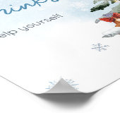 ブルーウィンターベビー外は冷たい飲み物 ポスター (角)