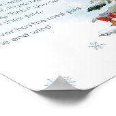 ブルーウィンターベビー外は寒いベビー言わない ポスター (角)