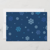 ブルーウィンターペンギン赤ちゃんシャワーへの招待 招待状 (裏面)