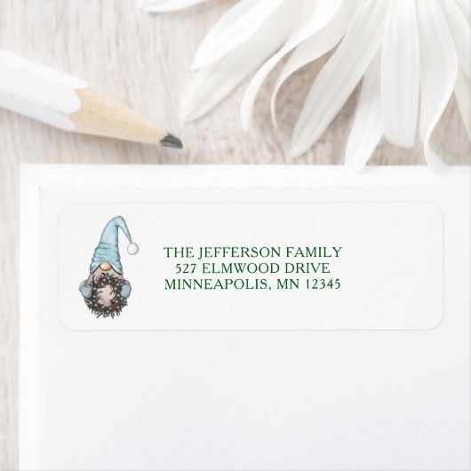 ブルーウィンターホリデーノルディック格言 ラベル (インサイチュ)