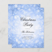 ブルーウィンターホリデー招待状プログラム&メニュー (正面/裏面)