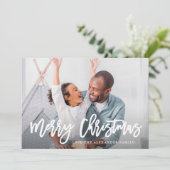 ブルーウィンターボタニカルメリークリスマススクリプト写真 シーズンカード (スタンド正面)