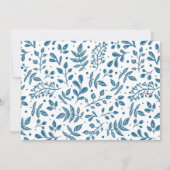 ブルーウィンターボタニカルメリークリスマススクリプト写真 シーズンカード (裏面)