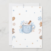 ブルーウィンターボーイ赤ちゃんシャワー 招待状 (裏面)