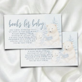 ブルーウィンターポーラークマの水の色の本ベビー エンクロージャーカード