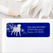 ブルーウィンターラブラドールリトリバー差出人住所 ラベル (インサイチュ)