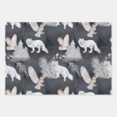 ブルーウィンターランドスケープラッピング紙シート ラッピングペーパーシート (正面2)