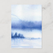 ブルーウィンターランドスケープ結婚の詳細カード エンクロージャーカード (裏面)