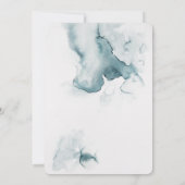 ブルーウィンターワンダーランドウェディング日付カードを保存 セーブザデート (裏面)