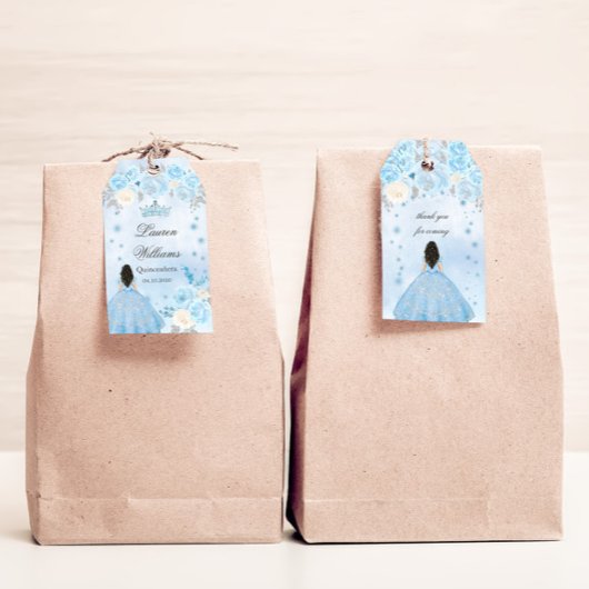 ブルーウィンターワンダーランドキンセアニェラパーティー ギフトタグ