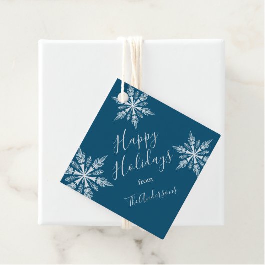 ブルーウィンターワンダーランドクリスマスホリデー フェイバータグ (インサイチュ)