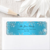 ブルーウィンターワンダーランドクリスマス住所 シール (インサイチュ)