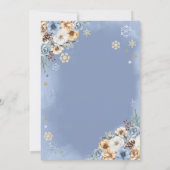 ブルーウィンターワンダーランドスノーフレークSweet sixteen 招待状 (裏面)