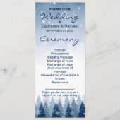 ブルーウィンターワンダーランドパインクリスマ結婚ス プログラム (正面)