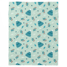 ブルーウィンターワンダーランドブランケット